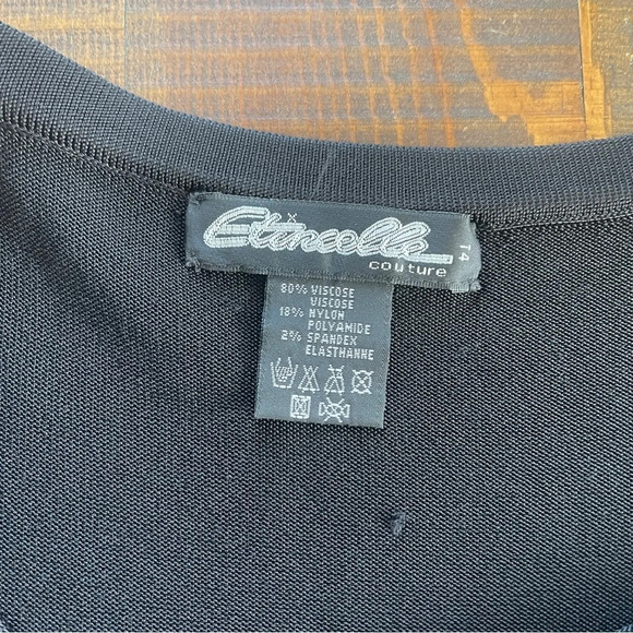 Skirt XL stretch glitters Etincelle black elastic belt - Picture 3 of 3